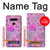 W3710 Pink Love Heart Hülle Schutzhülle Taschen und Leder Flip für LG V40, LG V40 ThinQ