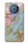 W3717 Rose Gold Blue Pastel Marble Graphic Printed Hülle Schutzhülle Taschen und Leder Flip für Nokia 9 PureView