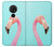 W3708 Pink Flamingo Hülle Schutzhülle Taschen und Leder Flip für Nokia 6.2