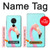 W3708 Pink Flamingo Hülle Schutzhülle Taschen und Leder Flip für Nokia 6.2
