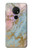 W3717 Rose Gold Blue Pastel Marble Graphic Printed Hülle Schutzhülle Taschen und Leder Flip für Nokia 6.2