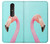 W3708 Pink Flamingo Hülle Schutzhülle Taschen und Leder Flip für Nokia 4.2