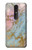 W3717 Rose Gold Blue Pastel Marble Graphic Printed Hülle Schutzhülle Taschen und Leder Flip für Nokia 4.2