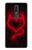 W3682 Devil Heart Hülle Schutzhülle Taschen und Leder Flip für Nokia 3.1 plus