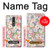 W3688 Floral Flower Art Pattern Hülle Schutzhülle Taschen und Leder Flip für Nokia 3.1 plus