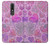 W3710 Pink Love Heart Hülle Schutzhülle Taschen und Leder Flip für Nokia 3.1 plus