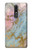 W3717 Rose Gold Blue Pastel Marble Graphic Printed Hülle Schutzhülle Taschen und Leder Flip für Nokia 3.1 plus