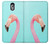 W3708 Pink Flamingo Hülle Schutzhülle Taschen und Leder Flip für Nokia 3.1