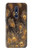 W3691 Gold Peacock Feather Hülle Schutzhülle Taschen und Leder Flip für Nokia 5.1, Nokia 5 2018