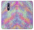 W3706 Pastel Rainbow Galaxy Pink Sky Hülle Schutzhülle Taschen und Leder Flip für Nokia 5.1, Nokia 5 2018