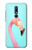 W3708 Pink Flamingo Hülle Schutzhülle Taschen und Leder Flip für Nokia 5.1, Nokia 5 2018