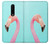 W3708 Pink Flamingo Hülle Schutzhülle Taschen und Leder Flip für OnePlus 7 Pro