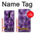 W3713 Purple Quartz Amethyst Graphic Printed Hülle Schutzhülle Taschen und Leder Flip für OnePlus 7 Pro