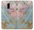 W3717 Rose Gold Blue Pastel Marble Graphic Printed Hülle Schutzhülle Taschen und Leder Flip für OnePlus 6T