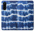W3671 Blue Tie Dye Hülle Schutzhülle Taschen und Leder Flip für Sony Xperia 5