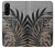 W3692 Gray Black Palm Leaves Hülle Schutzhülle Taschen und Leder Flip für Sony Xperia 5