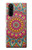 W3694 Hippie Art Pattern Hülle Schutzhülle Taschen und Leder Flip für Sony Xperia 5