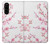 W3707 Pink Cherry Blossom Spring Flower Hülle Schutzhülle Taschen und Leder Flip für Sony Xperia 5
