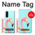 W3708 Pink Flamingo Hülle Schutzhülle Taschen und Leder Flip für Sony Xperia 5