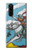 W3731 Tarot Card Knight of Swords Hülle Schutzhülle Taschen und Leder Flip für Sony Xperia 5
