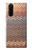 W3752 Zigzag Fabric Pattern Graphic Printed Hülle Schutzhülle Taschen und Leder Flip für Sony Xperia 5