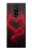 W3682 Devil Heart Hülle Schutzhülle Taschen und Leder Flip für Sony Xperia 1