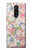 W3688 Floral Flower Art Pattern Hülle Schutzhülle Taschen und Leder Flip für Sony Xperia 1