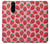 W3719 Strawberry Pattern Hülle Schutzhülle Taschen und Leder Flip für Sony Xperia 1