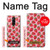 W3719 Strawberry Pattern Hülle Schutzhülle Taschen und Leder Flip für Sony Xperia 1
