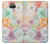 W3705 Pastel Floral Flower Hülle Schutzhülle Taschen und Leder Flip für Sony Xperia 10