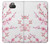 W3707 Pink Cherry Blossom Spring Flower Hülle Schutzhülle Taschen und Leder Flip für Sony Xperia 10