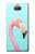 W3708 Pink Flamingo Hülle Schutzhülle Taschen und Leder Flip für Sony Xperia 10