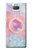 W3709 Pink Galaxy Hülle Schutzhülle Taschen und Leder Flip für Sony Xperia 10