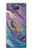 W3676 Colorful Abstract Marble Stone Hülle Schutzhülle Taschen und Leder Flip für Sony Xperia 10 Plus