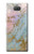 W3717 Rose Gold Blue Pastel Marble Graphic Printed Hülle Schutzhülle Taschen und Leder Flip für Sony Xperia 10 Plus
