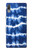 W3671 Blue Tie Dye Hülle Schutzhülle Taschen und Leder Flip für Sony Xperia L3