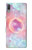 W3709 Pink Galaxy Hülle Schutzhülle Taschen und Leder Flip für Sony Xperia L3