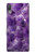 W3713 Purple Quartz Amethyst Graphic Printed Hülle Schutzhülle Taschen und Leder Flip für Sony Xperia L3