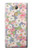 W3688 Floral Flower Art Pattern Hülle Schutzhülle Taschen und Leder Flip für Sony Xperia XA2 Ultra