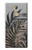 W3692 Gray Black Palm Leaves Hülle Schutzhülle Taschen und Leder Flip für Sony Xperia XA2 Ultra