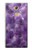 W3713 Purple Quartz Amethyst Graphic Printed Hülle Schutzhülle Taschen und Leder Flip für Sony Xperia XA2 Ultra