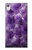 W3713 Purple Quartz Amethyst Graphic Printed Hülle Schutzhülle Taschen und Leder Flip für Sony Xperia XA1