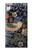 W3791 William Morris Strawberry Thief Fabric Hülle Schutzhülle Taschen und Leder Flip für Sony Xperia XA1