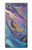 W3676 Colorful Abstract Marble Stone Hülle Schutzhülle Taschen und Leder Flip für Sony Xperia XZ1