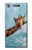 W3680 Cute Smile Giraffe Hülle Schutzhülle Taschen und Leder Flip für Sony Xperia XZ1