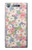 W3688 Floral Flower Art Pattern Hülle Schutzhülle Taschen und Leder Flip für Sony Xperia XZ1