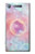 W3709 Pink Galaxy Hülle Schutzhülle Taschen und Leder Flip für Sony Xperia XZ1