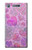 W3710 Pink Love Heart Hülle Schutzhülle Taschen und Leder Flip für Sony Xperia XZ1