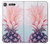 W3711 Pink Pineapple Hülle Schutzhülle Taschen und Leder Flip für Sony Xperia XZ1