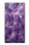 W3713 Purple Quartz Amethyst Graphic Printed Hülle Schutzhülle Taschen und Leder Flip für Sony Xperia XZ1
